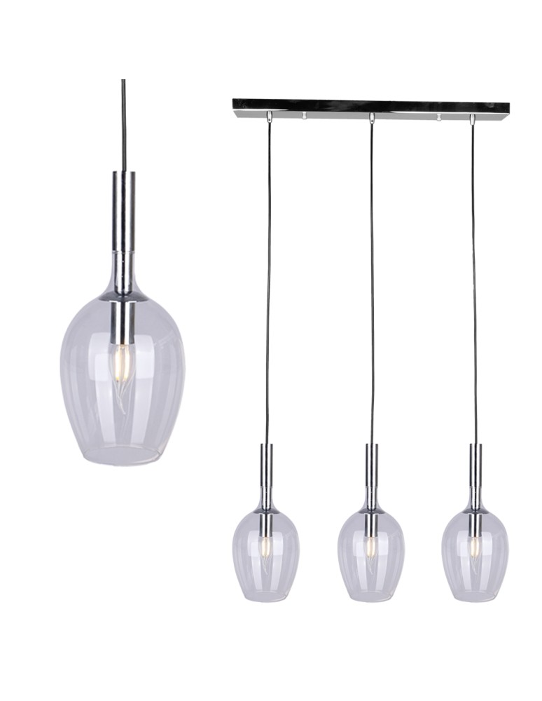 Milagro Lampa wisząca TANGO CLEAR 3xE14 ML6164 Milagro Lampa wisząca TANGO CLEAR 3xE14 ML6164