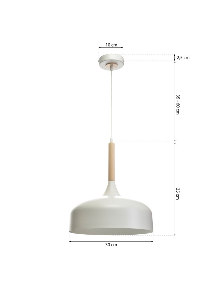 Milagro Lampa wisząca TAYLOR WHITE 1xE27 60W MLP6217 Milagro Lampa wisząca TAYLOR WHITE 1xE27 60W MLP6217