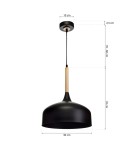 Milagro Lampa wisząca TAYLOR BLACK 1xE27 60W MLP6218 Milagro Lampa wisząca TAYLOR BLACK 1xE27 60W MLP6218