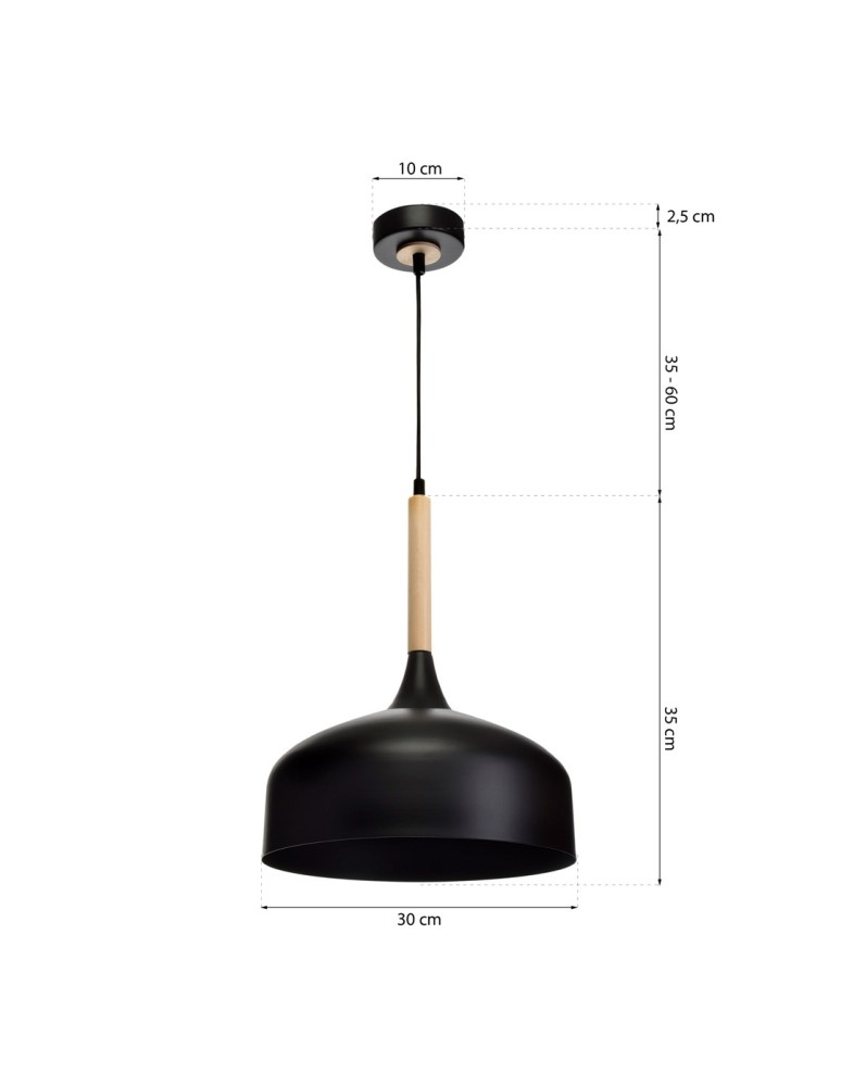Milagro Lampa wisząca TAYLOR BLACK 1xE27 60W MLP6218 Milagro Lampa wisząca TAYLOR BLACK 1xE27 60W MLP6218
