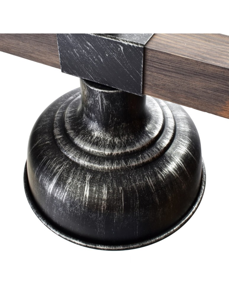 Milagro Lampa wisząca FARO BLACK / WOOD 2xE27 MLP6242 Milagro Lampa wisząca FARO BLACK / WOOD 2xE27 MLP6242