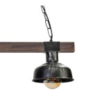 Milagro Lampa wisząca FARO BLACK / WOOD 2xE27 MLP6242 Milagro Lampa wisząca FARO BLACK / WOOD 2xE27 MLP6242