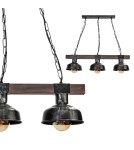 Milagro Lampa wisząca FARO BLACK / WOOD 3xE27 MLP6243 Milagro Lampa wisząca FARO BLACK / WOOD 3xE27 MLP6243