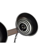 Milagro Lampa wisząca FARO BLACK / WOOD 3xE27 MLP6243 Milagro Lampa wisząca FARO BLACK / WOOD 3xE27 MLP6243