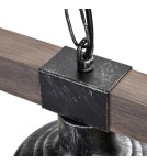 Milagro Lampa wisząca FARO BLACK / WOOD 3xE27 MLP6243 Milagro Lampa wisząca FARO BLACK / WOOD 3xE27 MLP6243