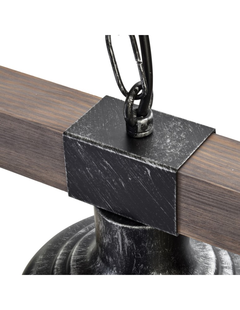 Milagro Lampa wisząca FARO BLACK / WOOD 3xE27 MLP6243 Milagro Lampa wisząca FARO BLACK / WOOD 3xE27 MLP6243