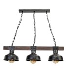 Milagro Lampa wisząca FARO BLACK / WOOD 3xE27 MLP6243 Milagro Lampa wisząca FARO BLACK / WOOD 3xE27 MLP6243