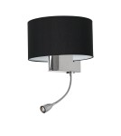 Milagro Kinkiet CASINO BLACK/CHROME 1xE27 + 1W LED ML6378 Milagro Kinkiet CASINO BLACK/CHROME 1xE27 + 1W LED ML6378