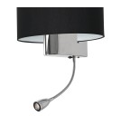 Milagro Kinkiet CASINO BLACK/CHROME 1xE27 + 1W LED ML6378 Milagro Kinkiet CASINO BLACK/CHROME 1xE27 + 1W LED ML6378