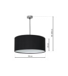 Kategorie produktów - Milagro Lampa wisząca CASINO BLACK/CHROME 1xE27 ML63800 - product 7
