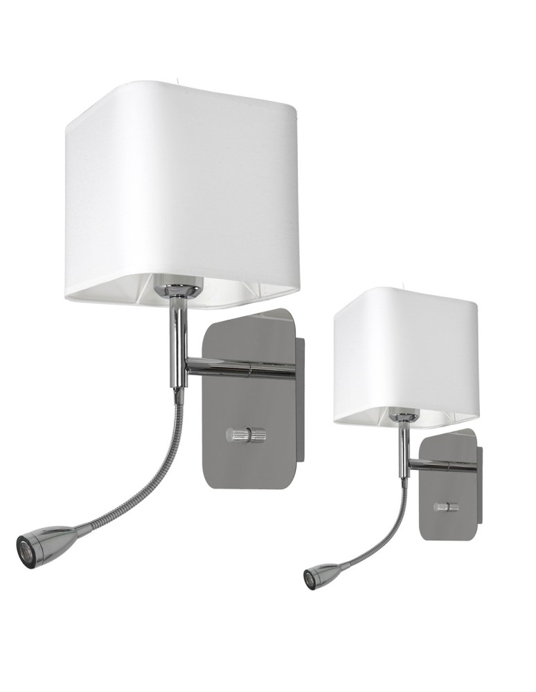 Milagro Kinkiet NAPOLI WHITE/CHROME 1xE27 + 1W LED ML63600 Milagro Kinkiet NAPOLI WHITE/CHROME 1xE27 + 1W LED ML63600