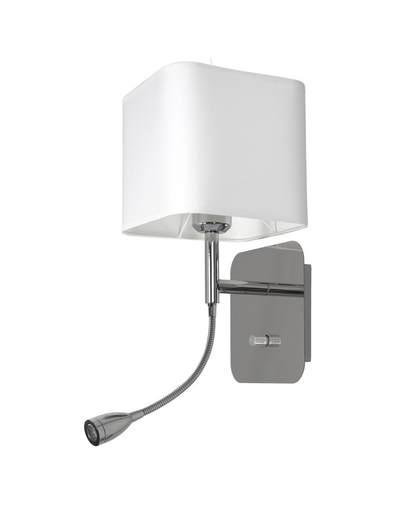 Milagro Kinkiet NAPOLI WHITE/CHROME 1xE27 + 1W LED ML63600 Milagro Kinkiet NAPOLI WHITE/CHROME 1xE27 + 1W LED ML63600