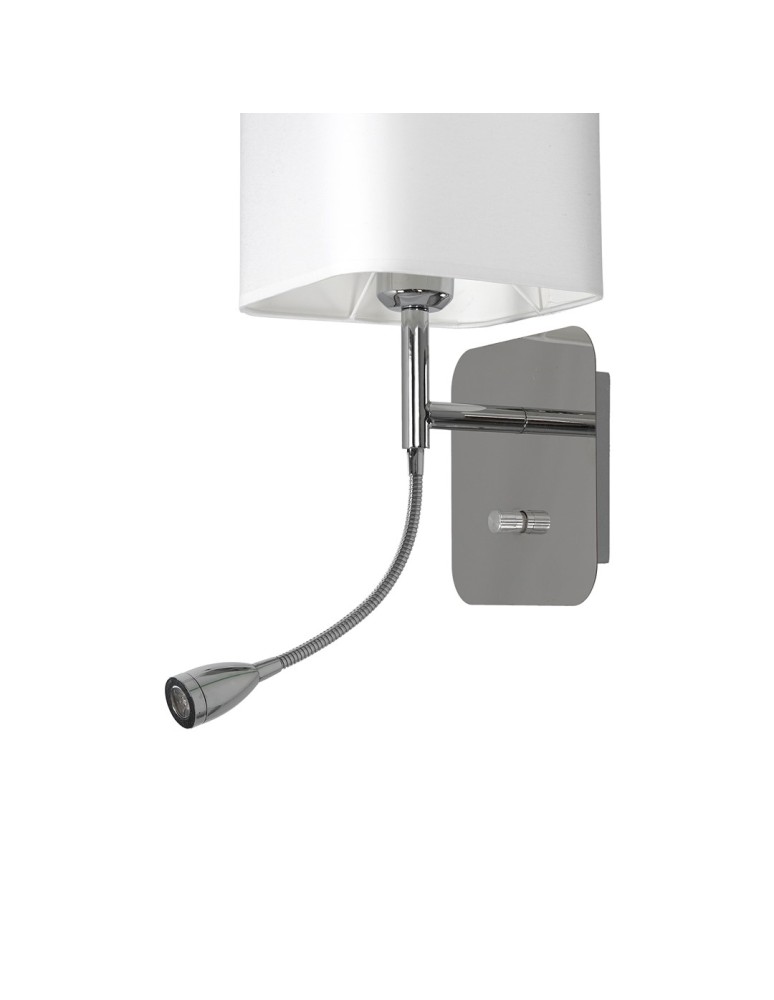 Milagro Kinkiet NAPOLI WHITE/CHROME 1xE27 + 1W LED ML63600 Milagro Kinkiet NAPOLI WHITE/CHROME 1xE27 + 1W LED ML63600