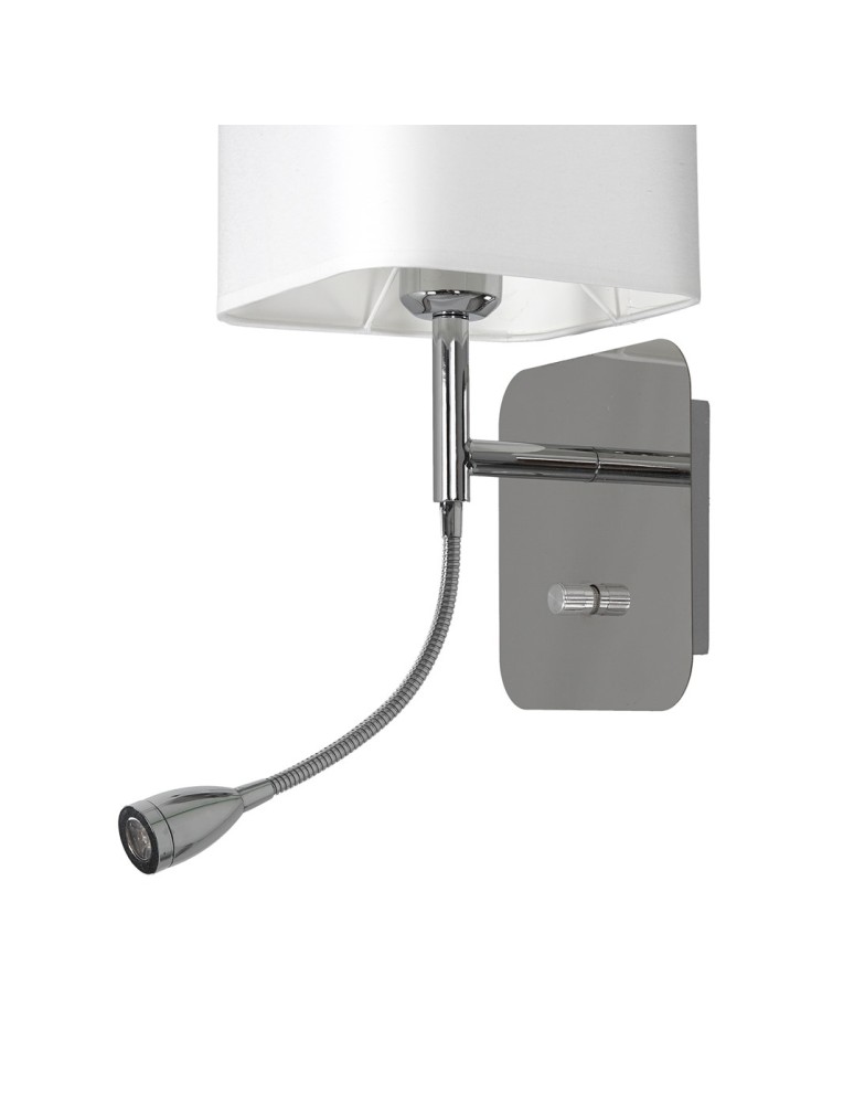 Milagro Kinkiet NAPOLI WHITE/CHROME 1xE27 + 1W LED ML63600 Milagro Kinkiet NAPOLI WHITE/CHROME 1xE27 + 1W LED ML63600