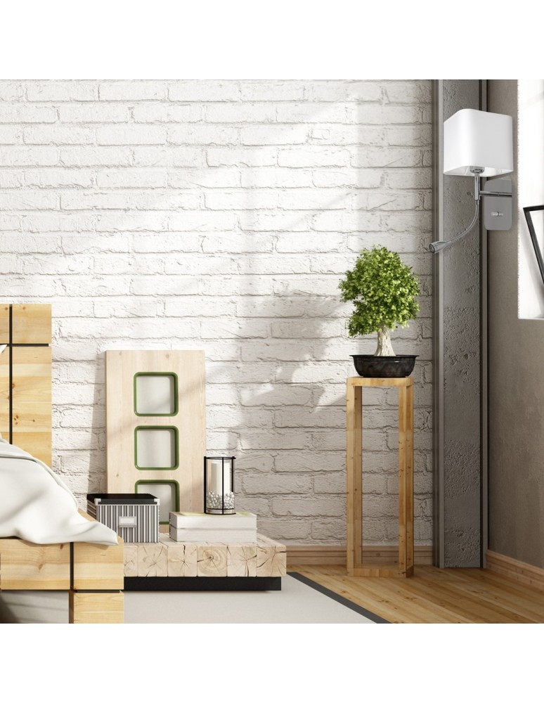Milagro Kinkiet NAPOLI WHITE/CHROME 1xE27 + 1W LED ML63600 Milagro Kinkiet NAPOLI WHITE/CHROME 1xE27 + 1W LED ML63600