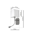 Milagro Kinkiet NAPOLI WHITE/CHROME 1xE27 + 1W LED ML63600 Milagro Kinkiet NAPOLI WHITE/CHROME 1xE27 + 1W LED ML63600