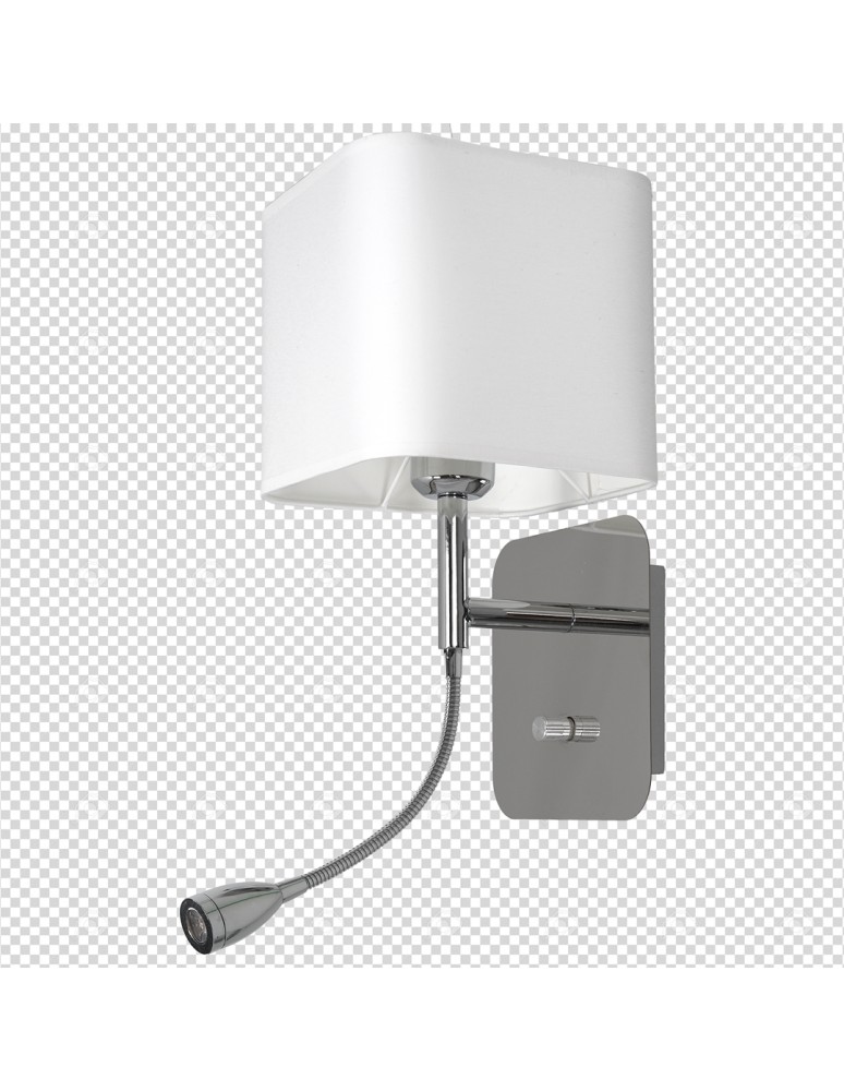 Milagro Kinkiet NAPOLI WHITE/CHROME 1xE27 + 1W LED ML63600 Milagro Kinkiet NAPOLI WHITE/CHROME 1xE27 + 1W LED ML63600