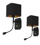 Kinkiety do czytania - Milagro Kinkiet NAPOLI BLACK/GOLD 1xE27 + 1W LED ML6366 - product 1