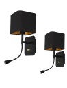 Milagro Kinkiet NAPOLI BLACK/GOLD 1xE27 + 1W LED ML6366