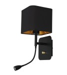 Kinkiety do czytania - Milagro Kinkiet NAPOLI BLACK/GOLD 1xE27 + 1W LED ML6366 - product 4