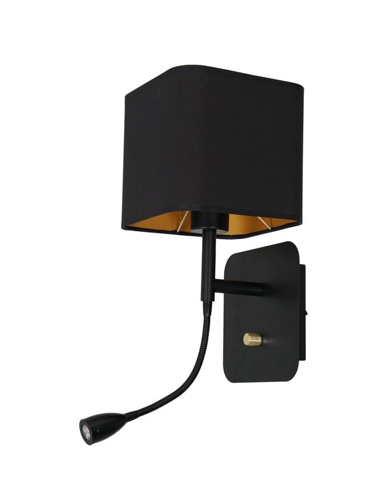 Milagro Kinkiet NAPOLI BLACK/GOLD 1xE27 + 1W LED ML6366