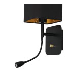 Kinkiety do czytania - Milagro Kinkiet NAPOLI BLACK/GOLD 1xE27 + 1W LED ML6366 - product 5