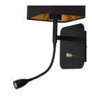 Kinkiety do czytania - Milagro Kinkiet NAPOLI BLACK/GOLD 1xE27 + 1W LED ML6366 - product 6