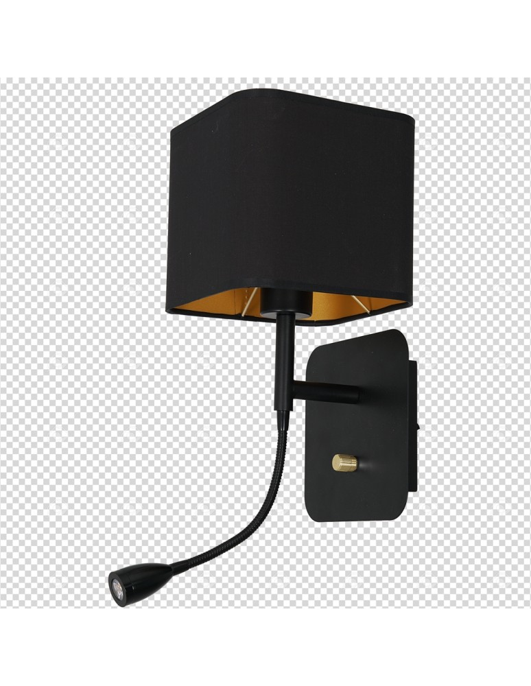 Milagro Kinkiet NAPOLI BLACK/GOLD 1xE27 + 1W LED ML6366