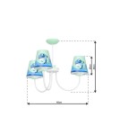Lampy wiszące dziecięce - Milagro Żyrandol DELFINKA FINKA MiniMini 3xE14 MLP6811 - product 8