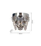 Kinkiety glamour - Milagro Kinkiet GRACE CHROME 2xE14 ML6934 - product 8