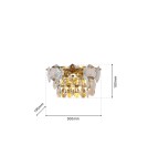 Kinkiety glamour - Milagro Kinkiet SELENA GOLD 2xE14 ML6939 - product 8