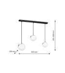 Lampy wiszące na listwie - Milagro Lampa wisząca SFERA 3xE14 MLP7238 - product 5