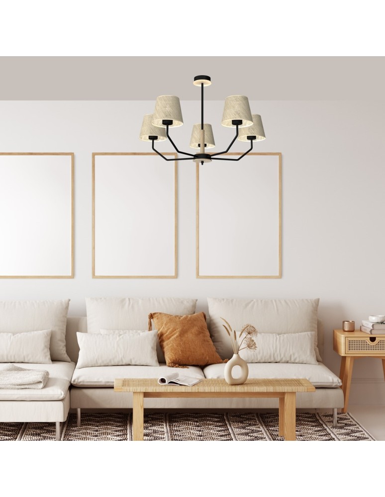 Milagro Lampa wisząca ETNA Black 5xE27 MLP7277