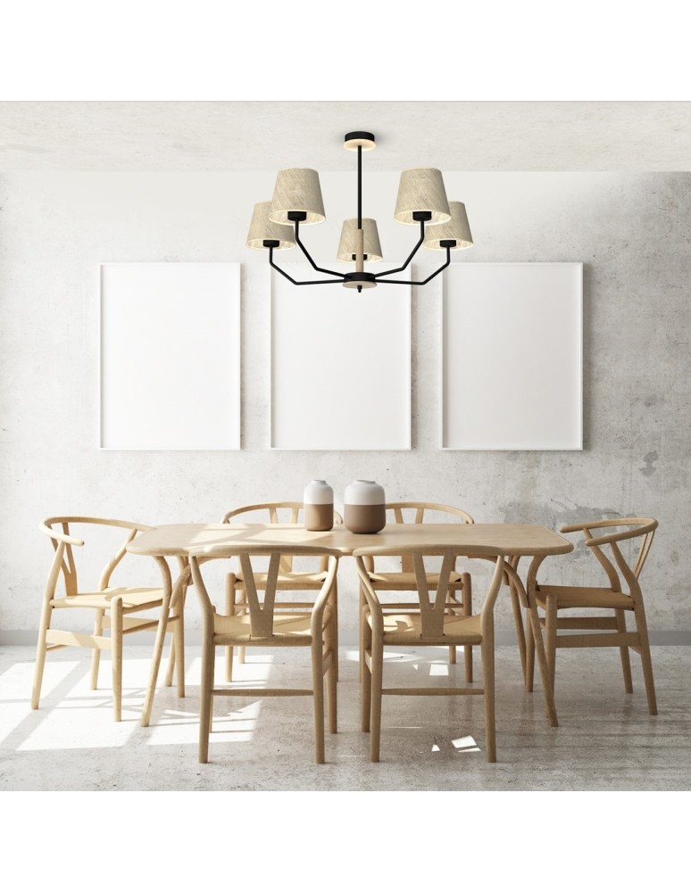 Milagro Lampa wisząca ETNA Black 5xE27 MLP7277