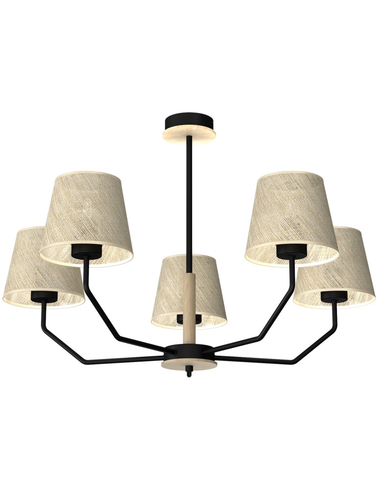 Milagro Lampa wisząca ETNA Black 5xE27 MLP7277