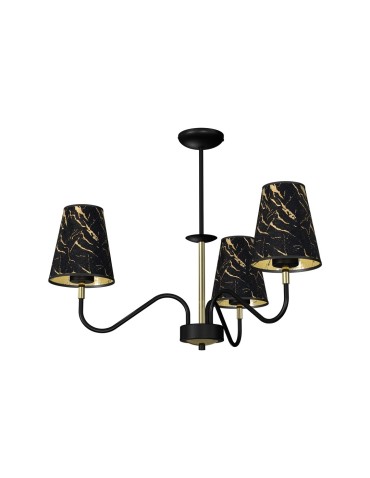 Milagro Lampa wisząca HERMES Black/Gold 3xE27 MLP7281