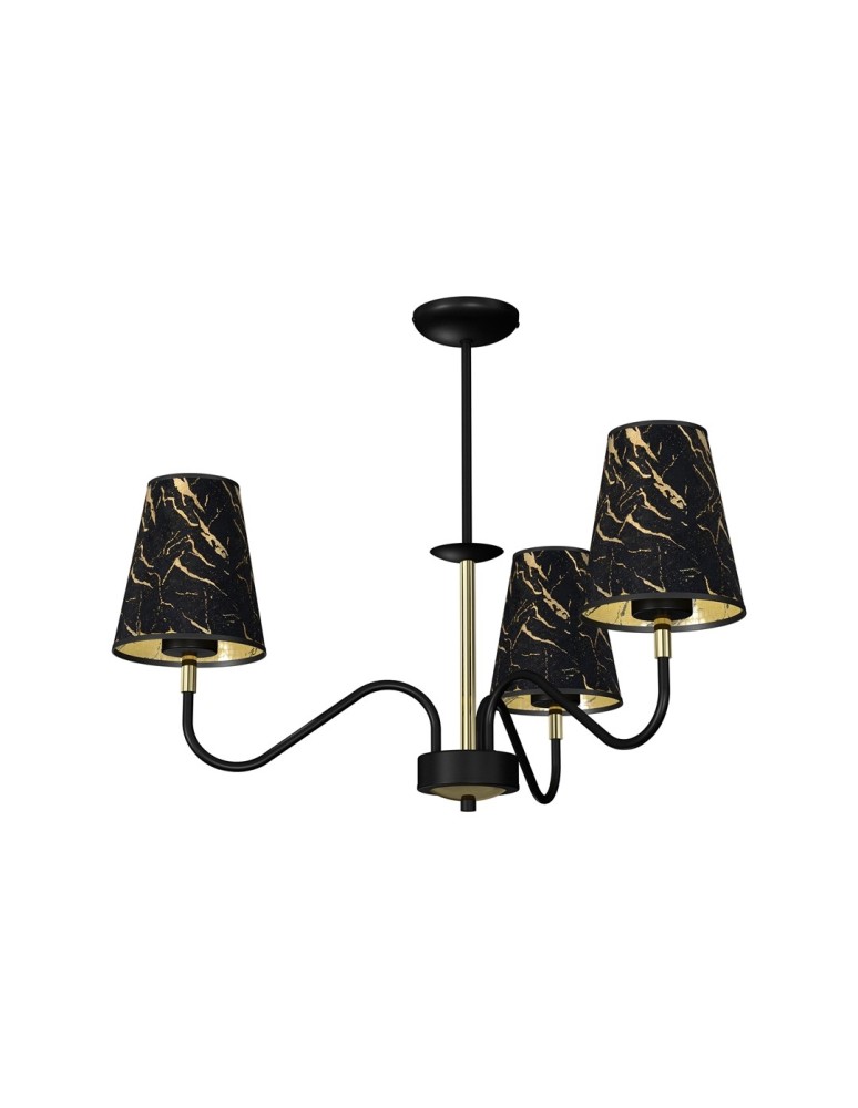 Milagro Lampa wisząca HERMES Black/Gold 3xE27 MLP7281