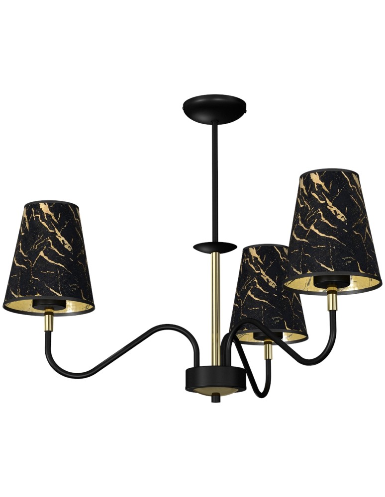 Milagro Lampa wisząca HERMES Black/Gold 3xE27 MLP7281