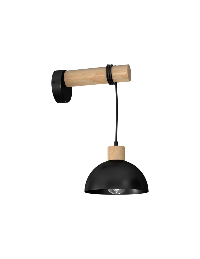 Milagro Kinkiet ERIK Black/Wood 1XE27 MLP7224 Milagro Kinkiet ERIK Black/Wood 1XE27 MLP7224