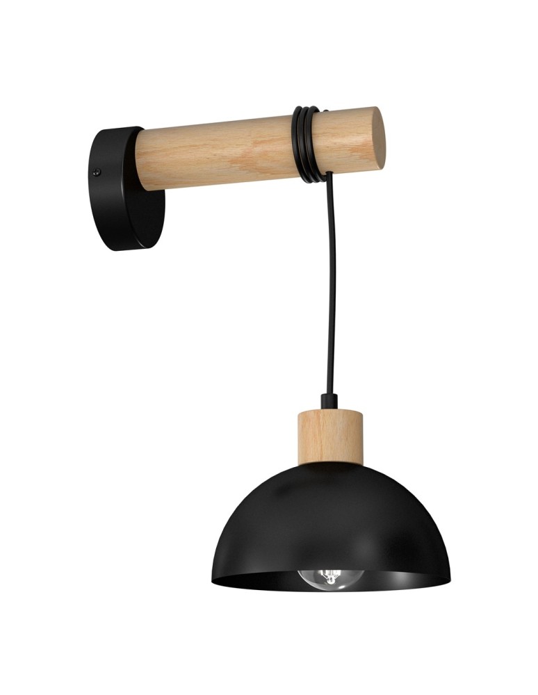 Milagro Kinkiet ERIK Black/Wood 1XE27 MLP7224 Milagro Kinkiet ERIK Black/Wood 1XE27 MLP7224