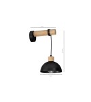 Milagro Kinkiet ERIK Black/Wood 1XE27 MLP7224 Milagro Kinkiet ERIK Black/Wood 1XE27 MLP7224