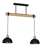 Lampy wiszące na listwie - Milagro Lampa wisząca ERIK Black/Wood 2xE27 MLP7225 - product 2