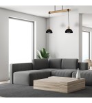 Lampy wiszące na listwie - Milagro Lampa wisząca ERIK Black/Wood 2xE27 MLP7225 - product 5