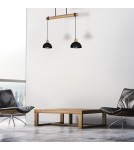 Lampy wiszące na listwie - Milagro Lampa wisząca ERIK Black/Wood 2xE27 MLP7225 - product 8