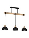 Milagro Lampa wisząca ERIK Black/Wood 3xE27 MLP7226