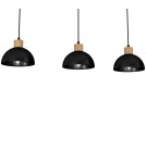 Milagro Lampa wisząca ERIK Black/Wood 3xE27 MLP7226 Milagro Lampa wisząca ERIK Black/Wood 3xE27 MLP7226