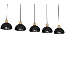 Milagro Lampa wisząca ERIK Black/Wood 5xE27 MLP7227 Milagro Lampa wisząca ERIK Black/Wood 5xE27 MLP7227