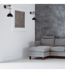 Kinkiety loftowe - industrialne - Milagro Kinkiet ERIK Sawn black/Patinated wood 1XE27 MLP7638 - product 4