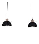Milagro Lampa wisząca ERIK Sawn black/Patinated wood 2XE27 MLP7639 Milagro Lampa wisząca ERIK Sawn black/Patinated wood 2XE27 MLP7639