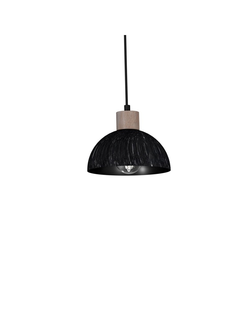 Milagro Lampa wisząca ERIK Sawn black/Patinated wood 2XE27 MLP7639 Milagro Lampa wisząca ERIK Sawn black/Patinated wood 2XE27 MLP7639